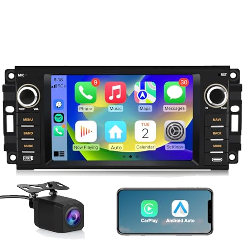 Car Stereo for Jeep Wrangler JK Compass Patriot/Chrysler/Dodge RAM Charger [2GB+32GB]
